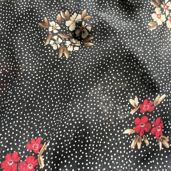90s Floral Polka Dot Slip MIDI Dress - Picture 8 of 10